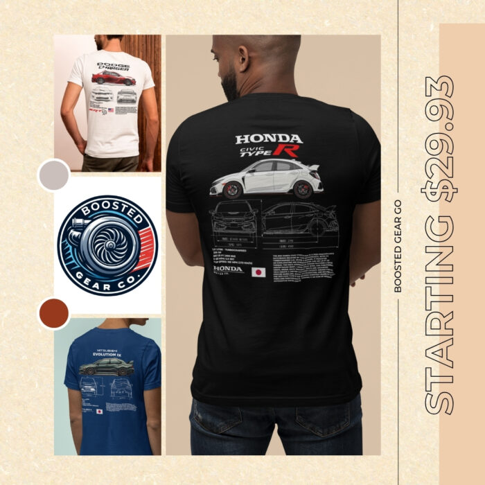 Custom Car Spec Tee - Personalized Car Model Shirt, Customizable Design with Car Specs, Unisex Car Enthusiast Apparel