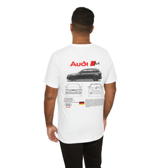 Audi A4 Logo T-Shirt Unisex Tee – Car Enthusiast Gift, Car Lover Shirt, Vehicle Fan Apparel, Automotive Graphic Tee, Racing Enthusiast - Image 6