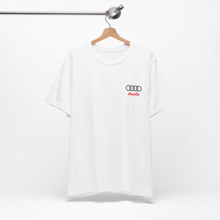 Audi A4 Logo T-Shirt Unisex Tee – Car Enthusiast Gift, Car Lover Shirt, Vehicle Fan Apparel, Automotive Graphic Tee, Racing Enthusiast - Image 4