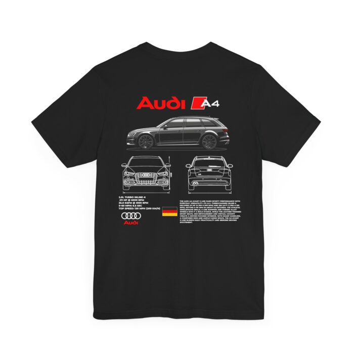 Audi A4 Logo T-Shirt Unisex Tee – Car Enthusiast Gift, Car Lover Shirt, Vehicle Fan Apparel, Automotive Graphic Tee, Racing Enthusiast - Image 7