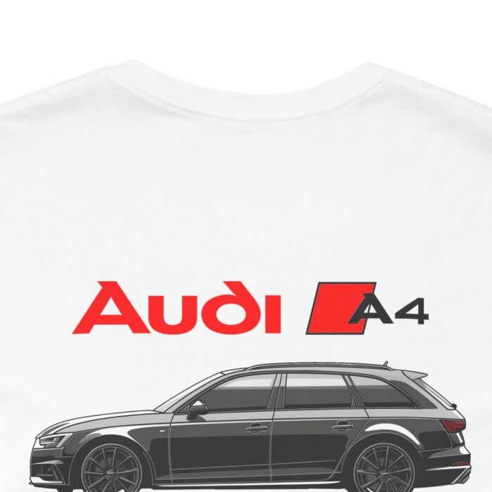 Audi A4 Logo T-Shirt Unisex Tee – Car Enthusiast Gift, Car Lover Shirt, Vehicle Fan Apparel, Automotive Graphic Tee, Racing Enthusiast - Image 2
