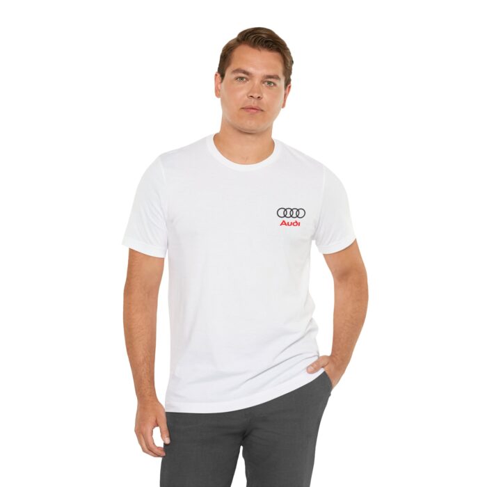 Audi A4 Logo T-Shirt Unisex Tee – Car Enthusiast Gift, Car Lover Shirt, Vehicle Fan Apparel, Automotive Graphic Tee, Racing Enthusiast - Image 5